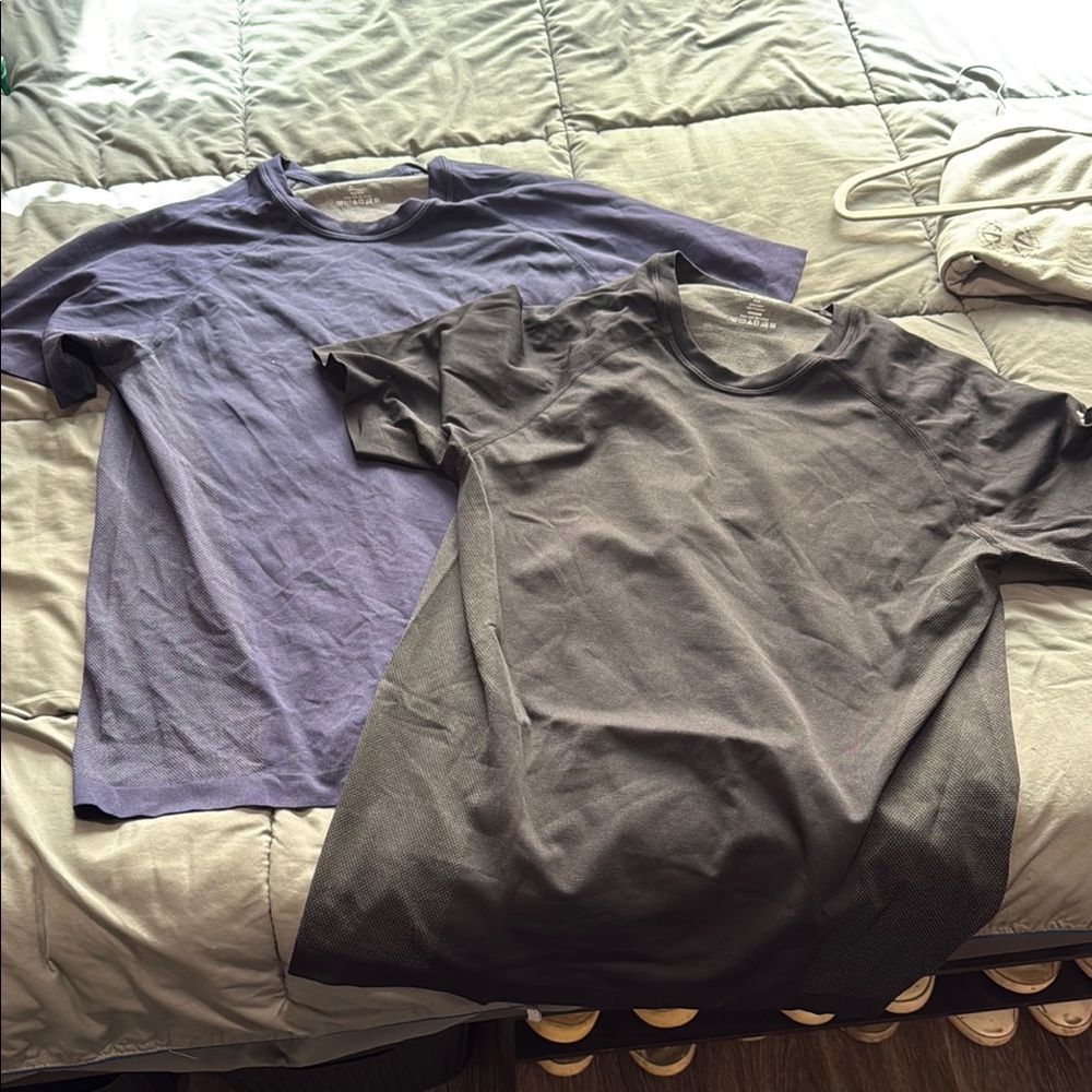 Men's Black and Blue T-Shirts